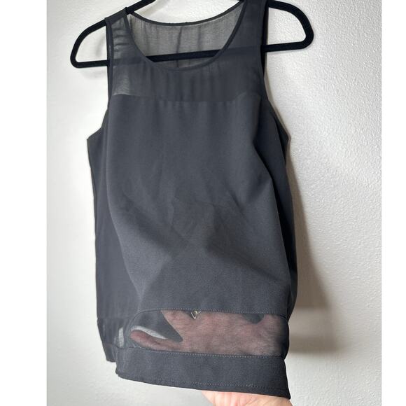 Jack Black Sheer Mixed Media Sleeveless Round Neck Tank Top S - Picture 4 of 10